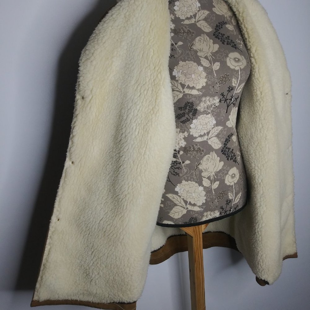 Oakton Limited Sz L Tall Leather Suede Shearling - Picture 7 of 8